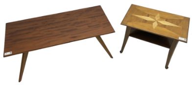 Mid-20th century afromosia and teak coffee table