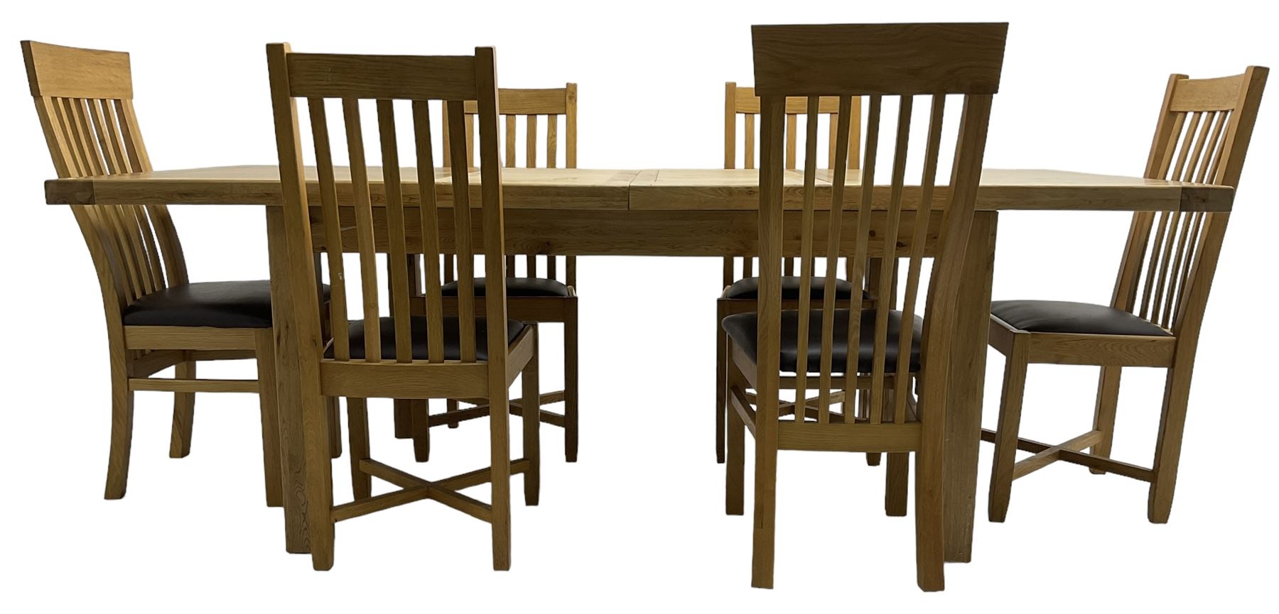 Oak rectangular dining table - Image 8 of 8