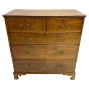 George III oak straight-front chest