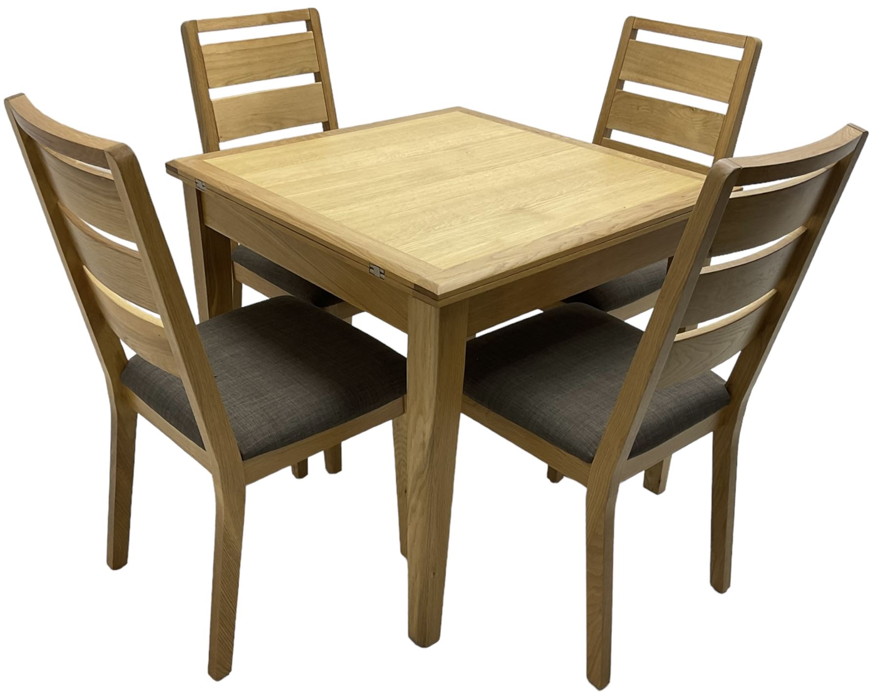 Light oak extending dining table - Image 3 of 6