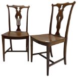 Early 20th century pair of mahogany side chairs