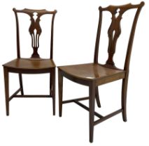 Early 20th century pair of mahogany side chairs