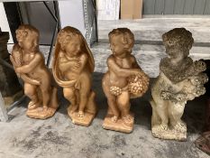 Set of four representations of the seasons in the form of putti - THIS LOT IS TO BE COLLECTED BY APP