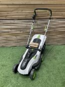 Gtech cordless lawnmower with battery and charger