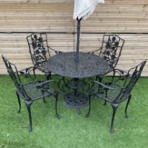 Victorian design - cast aluminium circular garden table