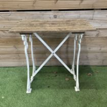 19th century white painted cast iron garden table - THIS LOT IS TO BE COLLECTED BY APPOINTMENT FROM