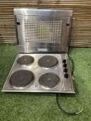 Candy four plate hob with extractor - THIS LOT IS TO BE COLLECTED BY APPOINTMENT FROM DUGGLEBY STORA