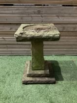Four piece square stone bird bath - THIS LOT IS TO BE COLLECTED BY APPOINTMENT FROM DUGGLEBY STORAGE