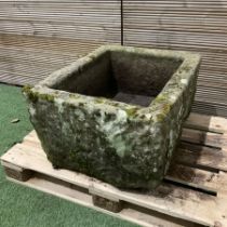 19th century large carved stone trough