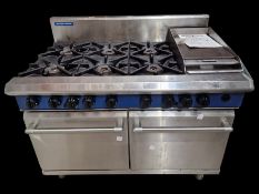 Blue Seal CF1360 Evolution series six burner gas cooker with griddle