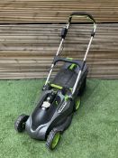 Gtech cordless lawnmower with charger