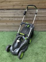 Gtech cordless lawnmower with charger