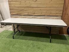 Large Grey Trestle table with metal legs