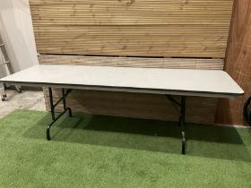 Large Grey Trestle table with metal legs