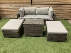 Rattan garden sofa set