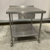 Stainless steel square kitchen preparation table