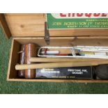 Jaques croquet set in a wooden crate