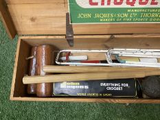 Jaques croquet set in a wooden crate
