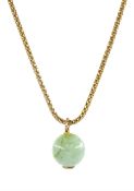 Gold jade pendant