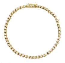 18ct gold round brilliant cut diamond bracelet