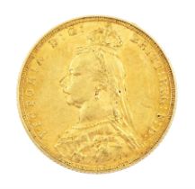 Queen Victoria 1887 gold full sovereign coin