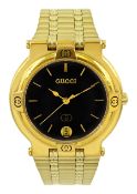 Gucci gold-plated quartz wristwatch