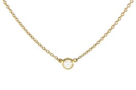 Tiffany & Co 'Diamonds by the Yard' 18ct gold single stone round brilliant cut diamond necklace