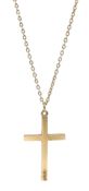 9ct gold cross pendant necklace