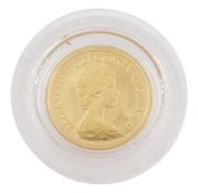 Queen Elizabeth II 1980 gold proof half sovereign coin