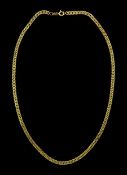 9ct gold flattened double curb link chain necklace