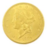 United States of America 1904 gold twenty dollars coin