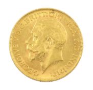 King George V 1911 gold full sovereign coin