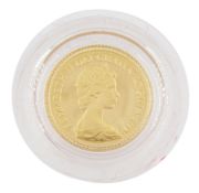 Queen Elizabeth II 1980 gold proof half sovereign coin