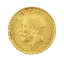 King George V 1912 gold half sovereign