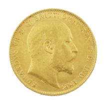 King Edward VII 1907 gold full sovereign coin