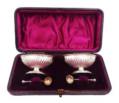 Two Victorian silver open salts