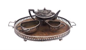 Edwardian miniature three piece tea service