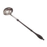 George II silver toddy ladle