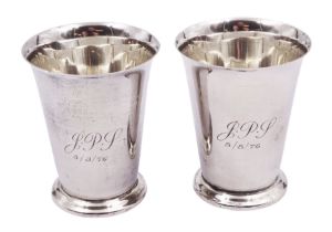 Pair of modern silver cups