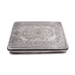 Late Victorian silver snuff box