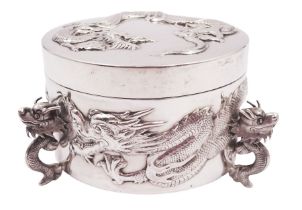 Late 19th/early 20th century Chinese export silver box