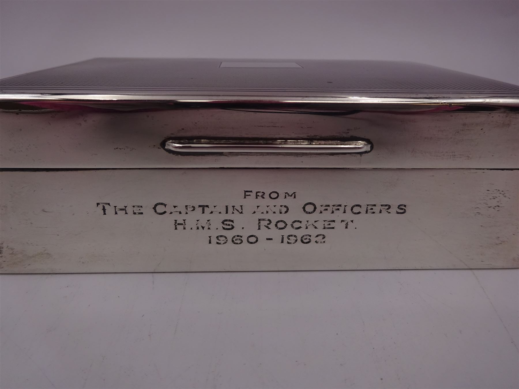 Mid 20th century silver mounted cigarette box - Image 3 of 5