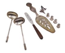 Group of modern Arts & Crafts style silver