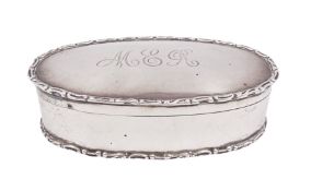 Edwardian silver trinket box