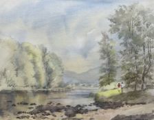 David O P M Harrison (British 1910-2004): 'Allan Water Bridge of Allan Central Highlands Scotland'