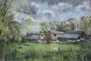 Angus Bernard Rands (Yorkshire 1922-1985): English Farmstead