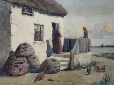 M Senior (British Early 20th century): Fisherwives Looking to Sea