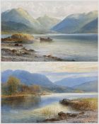 Emil Albert Krause (British 1866-1922): 'On Rydal Water' and 'On Wast Water'