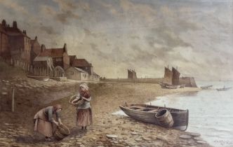 Kate E Booth (British fl.1850-1898): 'Low Tide'