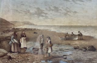 Kate E Booth (British fl.1850-1898): 'Near Runswick'